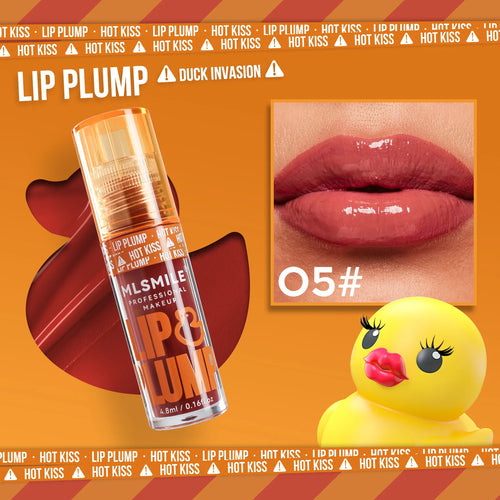 MLSMILE Duck Lip Plump Lip Oil Moisturizing Lip Gloss Mirror Water