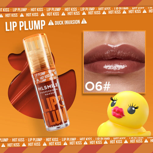 MLSMILE Duck Lip Plump Lip Oil Moisturizing Lip Gloss Mirror Water